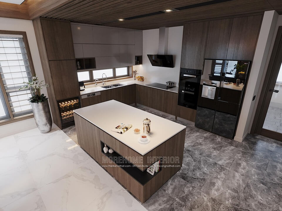 thiết kế nội thất phòng bếp đẹp tại huế