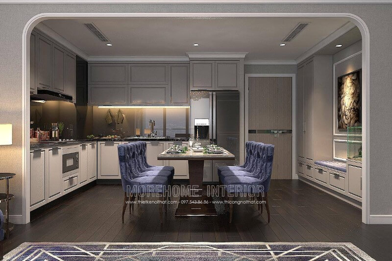 thiết kế nội thất phòng bếp đẹp tại huế