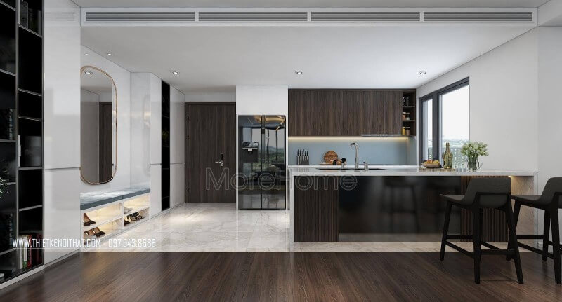 thiết kế nội thất phòng bếp đẹp tại huế