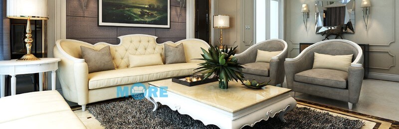 Sofa tân cổ điển MS-034 với các kiểu dáng từ đơn giản đến cầu kỳ cho phòng khách nhà phố Thiết kế nội thất
