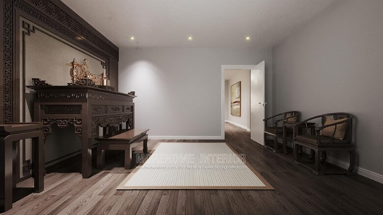 Mẫu đôn thờ gỗ óc chó cao cấp - Sản phẩm nội thất trang trí phòng thờ thêm đầy đủ và trang hoàng hơn. Thiết kế nội thất